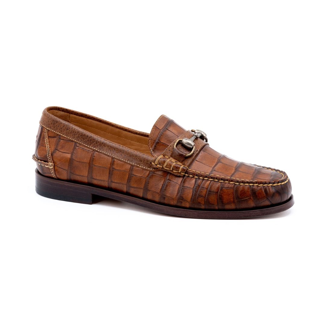 Martin Dingman All American Alligator Grain Horse Bit Loafer