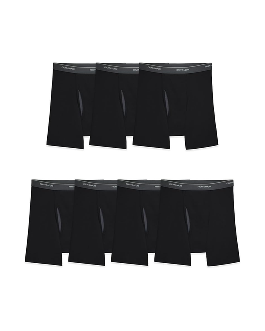 Fruit of the Loom Men's Coolzone Boxer Briefs – Black (7-Pack)