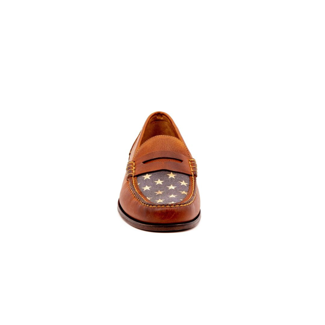 ALL AMERICAN SADDLE LEATHER PENNY LOAFERS - RUST