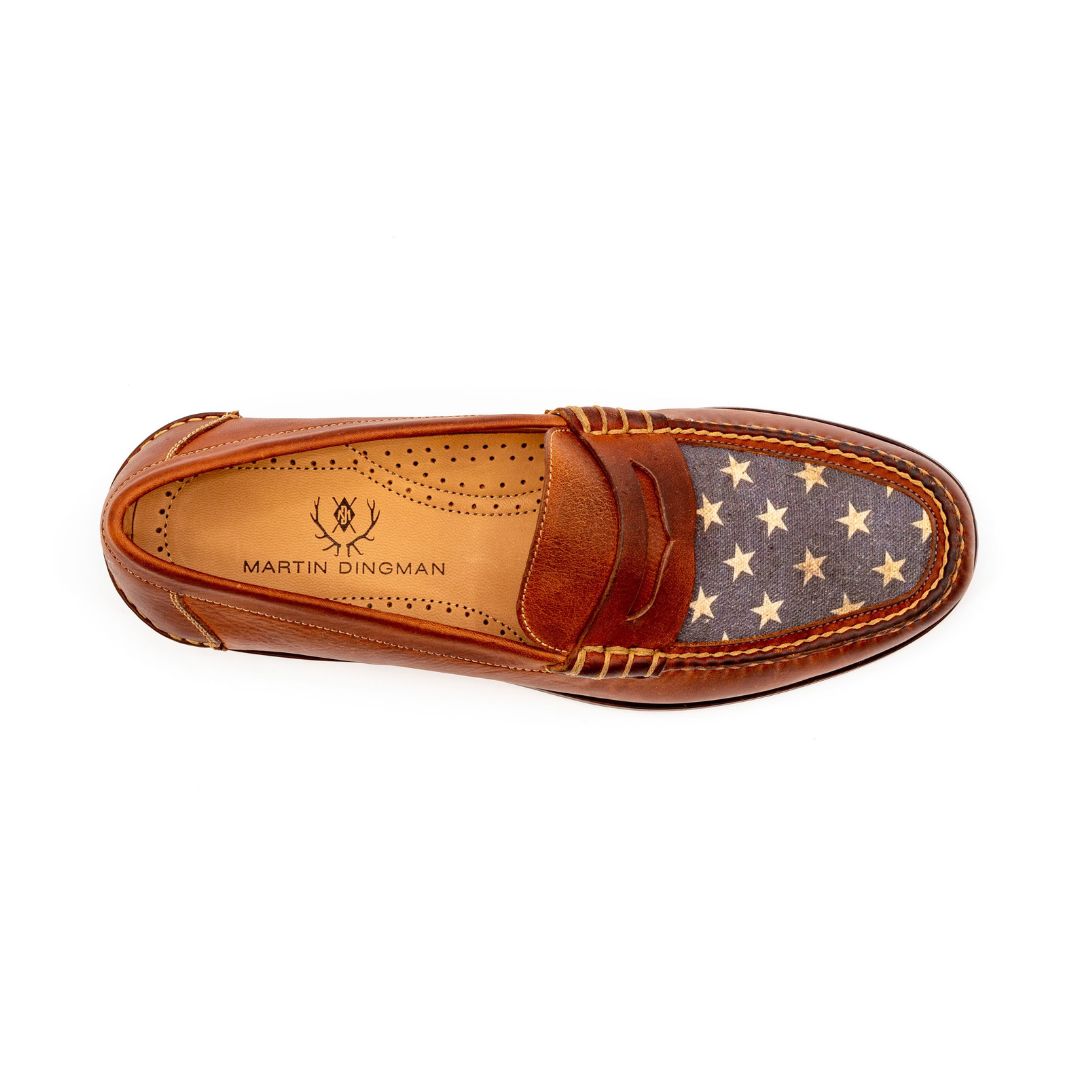 ALL AMERICAN SADDLE LEATHER PENNY LOAFERS - RUST