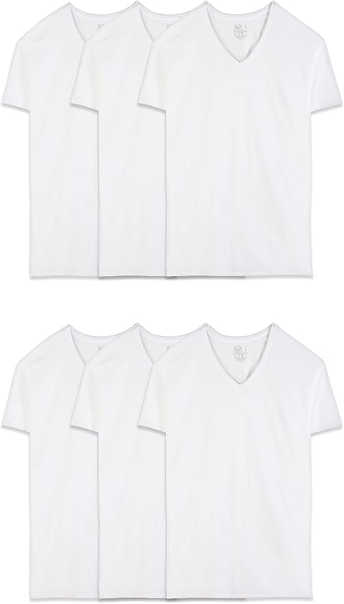 6 in a pack Fruit of the loom men’s v-neck undershirts