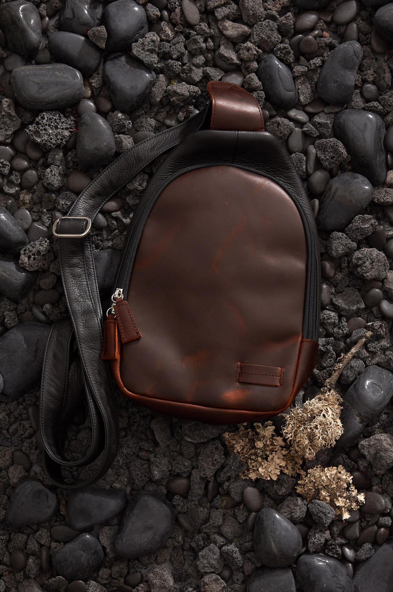 Overland Princeton Leather Sling Backpack