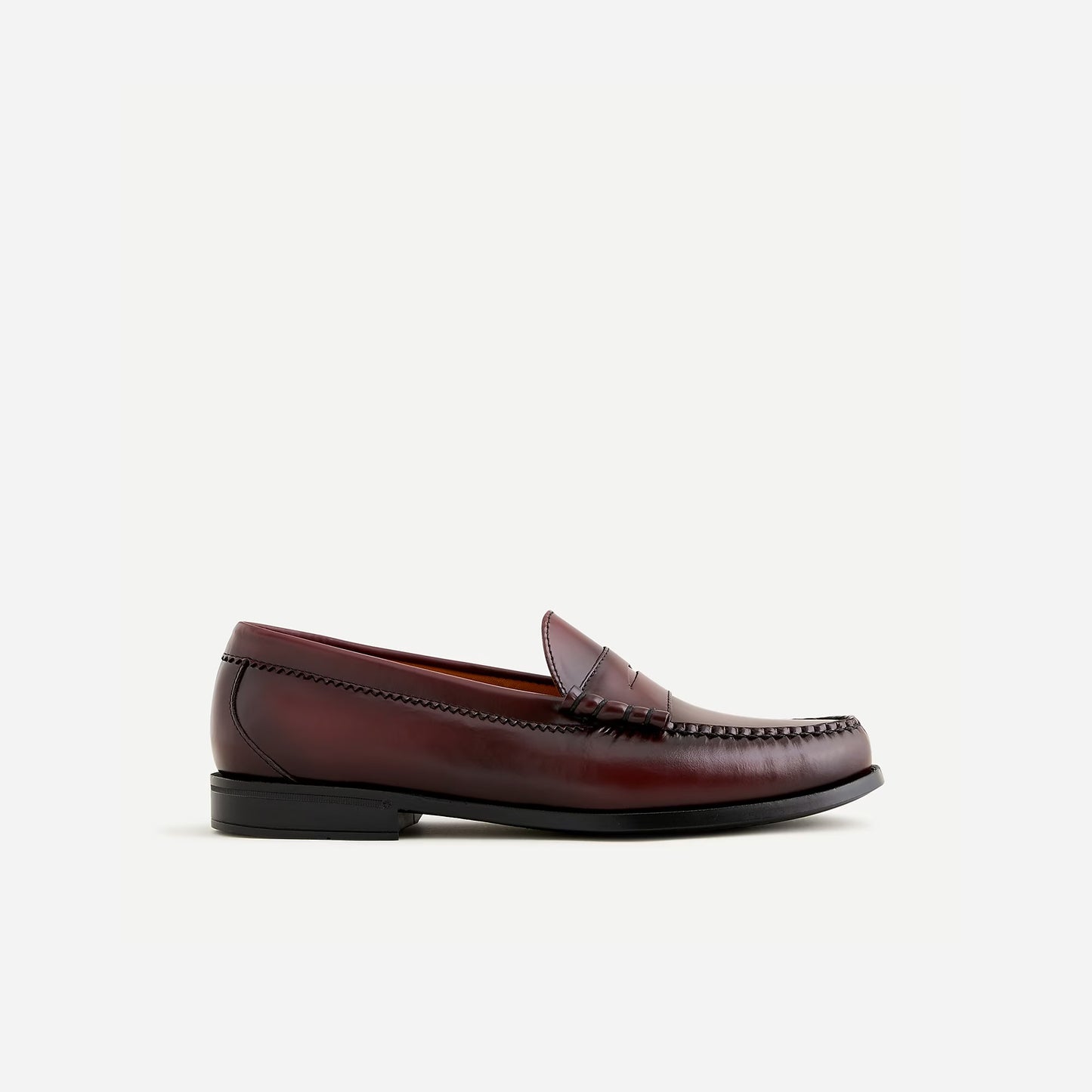 J Crew Camden loafers in leather Vintage Merlot