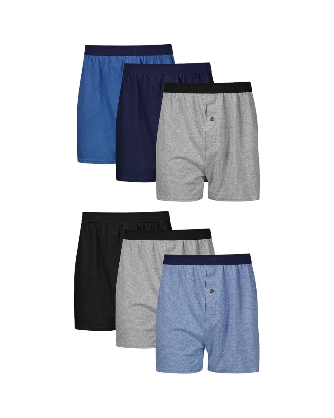 6 pack Hanes mens Underwear Boxers Pack, Cool and Breathable Cotton Underwear, Exposed and Comfortflex Waistbands, Multi-pack