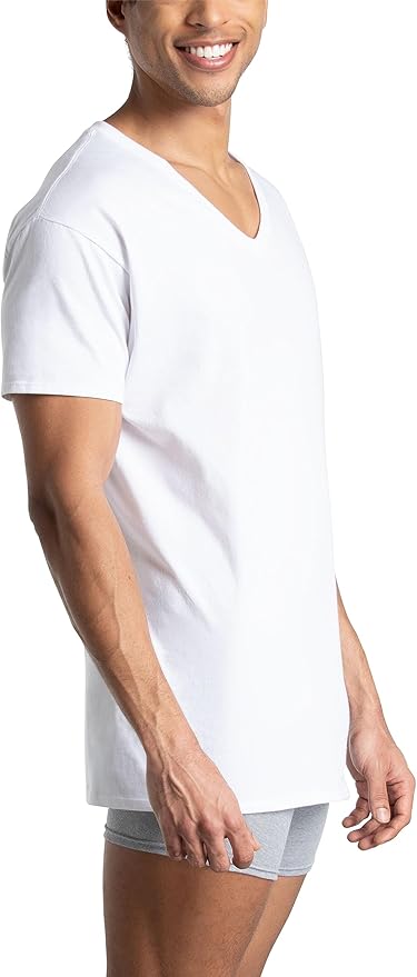6 in a pack Fruit of the loom men’s v-neck undershirts