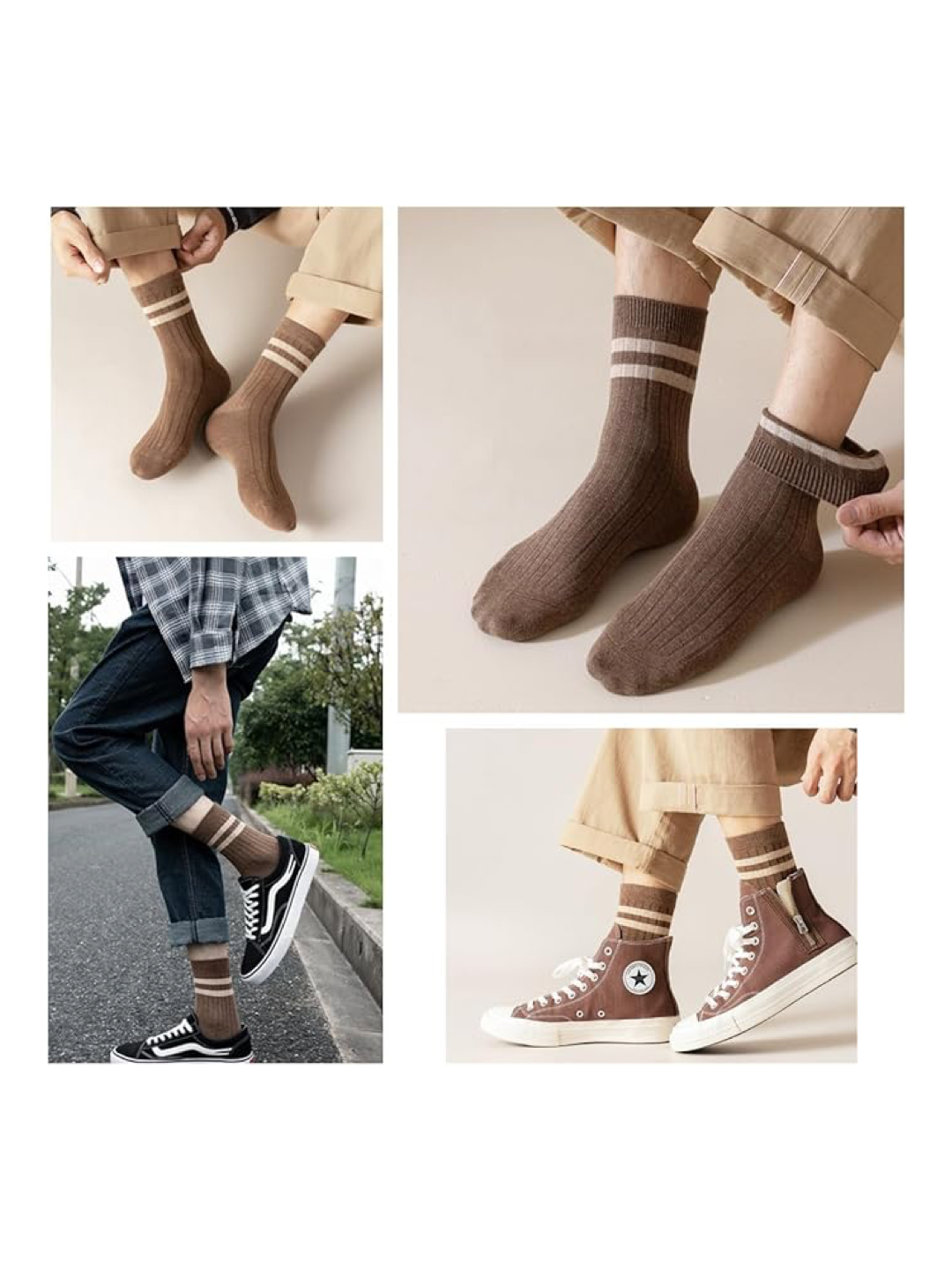 Mens Athletic Cotton Socks Five Pack Ankle Sock