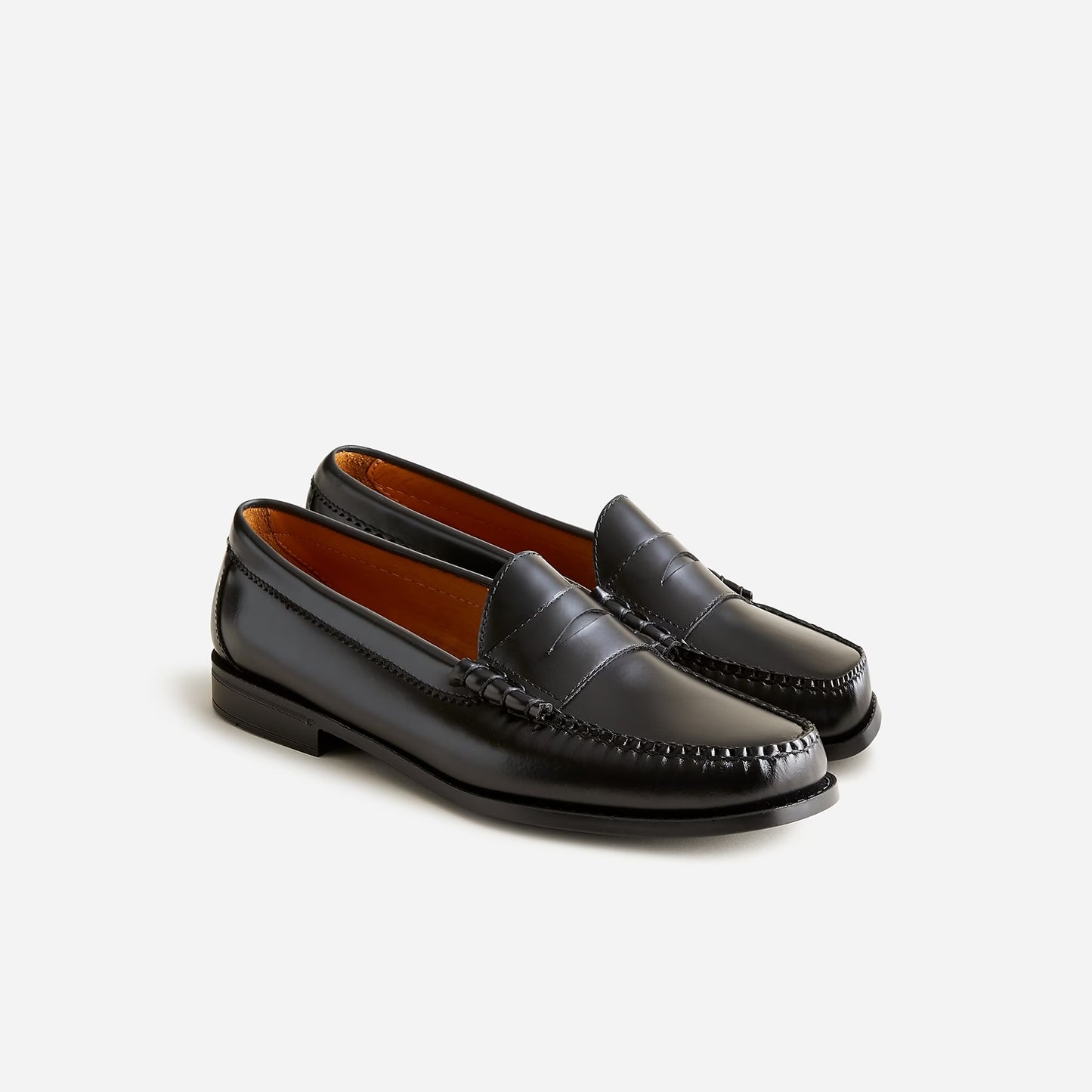 J Crew Camden loafers in leather - Black