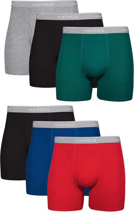 5-Pack Men's Boxer Briefs | Cool & Breathable Cotton Moisture-Wicking Underwear