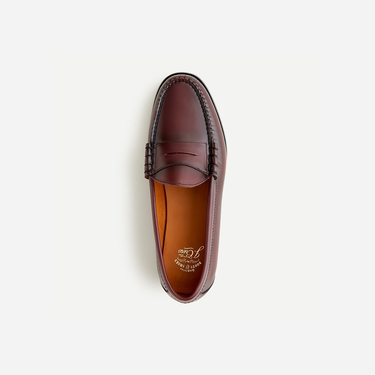 J Crew Camden loafers in leather Vintage Merlot