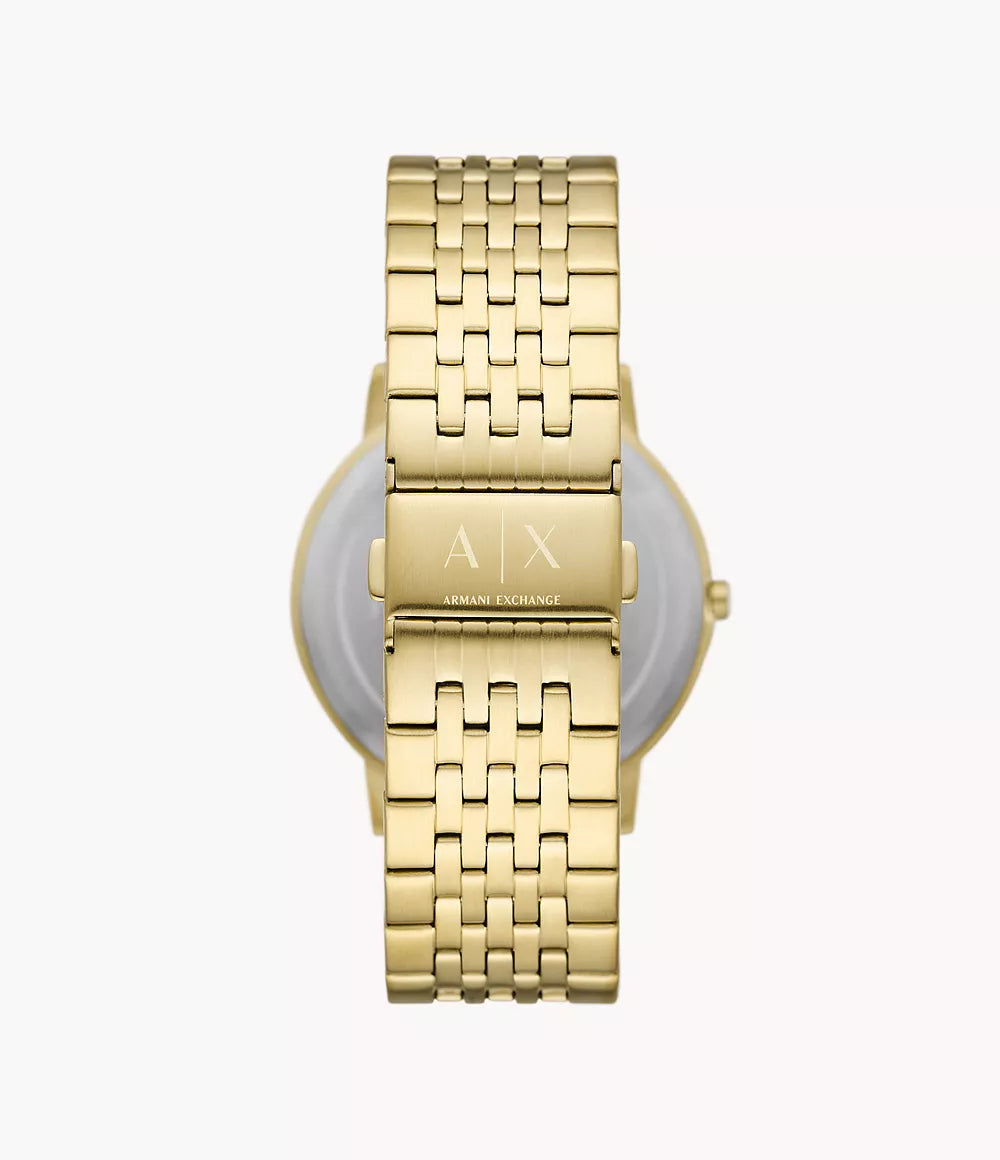 Armani Exchange Two-Hand Gold-Tone Stainless Steel Watch