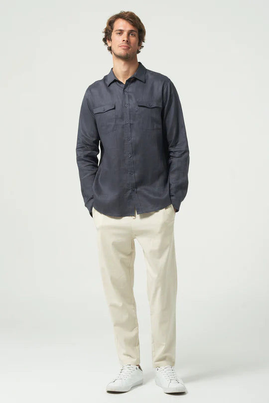 MONTOYA POCKET SHIRT - BLUE/BLACK