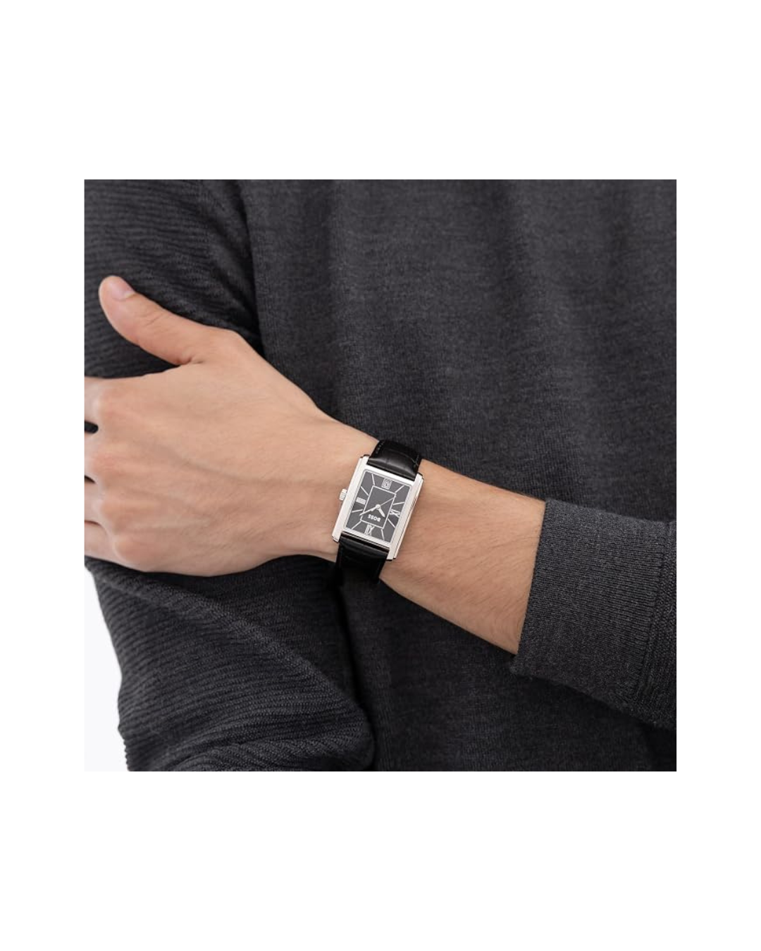 BOSS Men's Principle Dress Watch, Stainless Steel Bracelet 3B Modern, Stylish Timepiece – Gift for Him 28mm