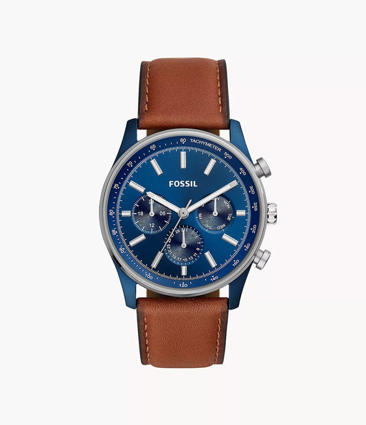 Fossil Sullivan Multifunction Brown Leather Watch