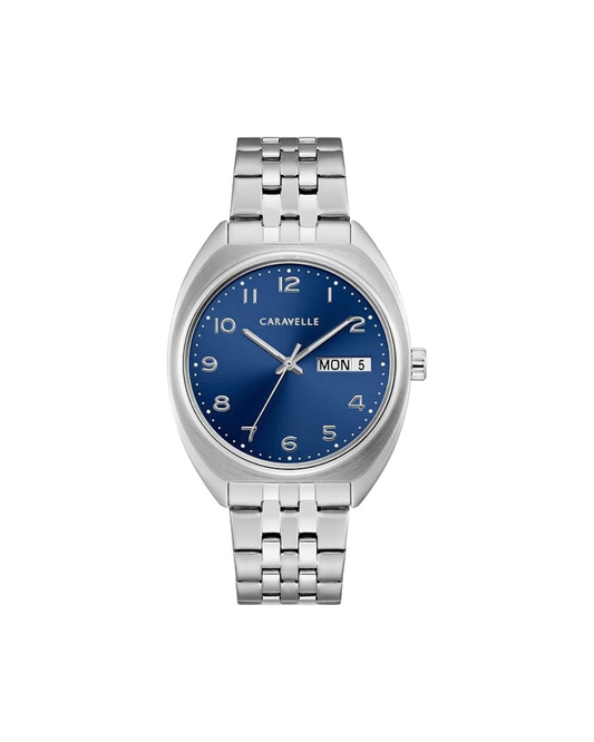 Caravelle by Bulova Men's Quartz Stainless Steel Dress Watch, Color:Silver-Toned 40mm