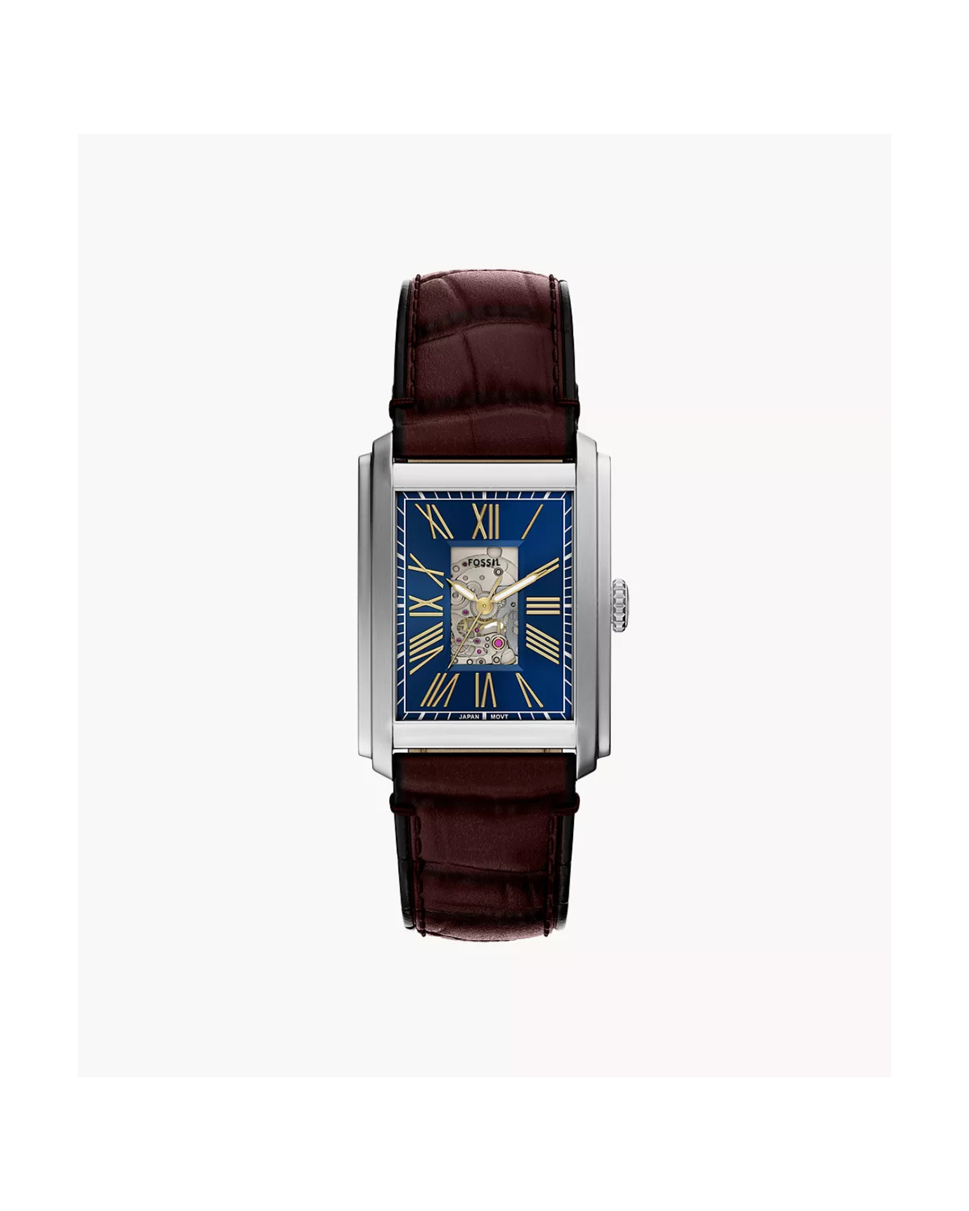 Carraway 30 mm Automatic Brown Croco Leather Watch