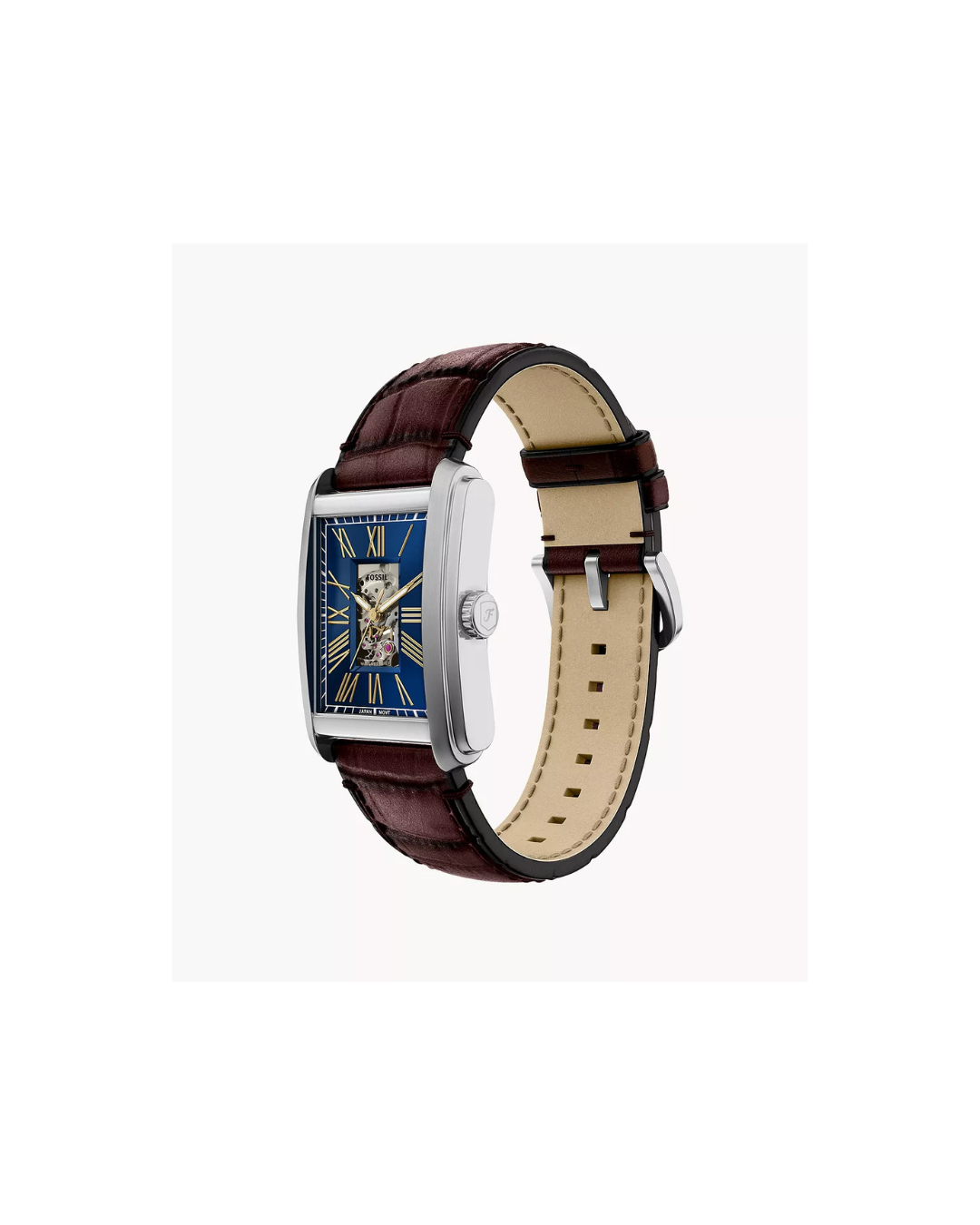 Carraway 30 mm Automatic Brown Croco Leather Watch