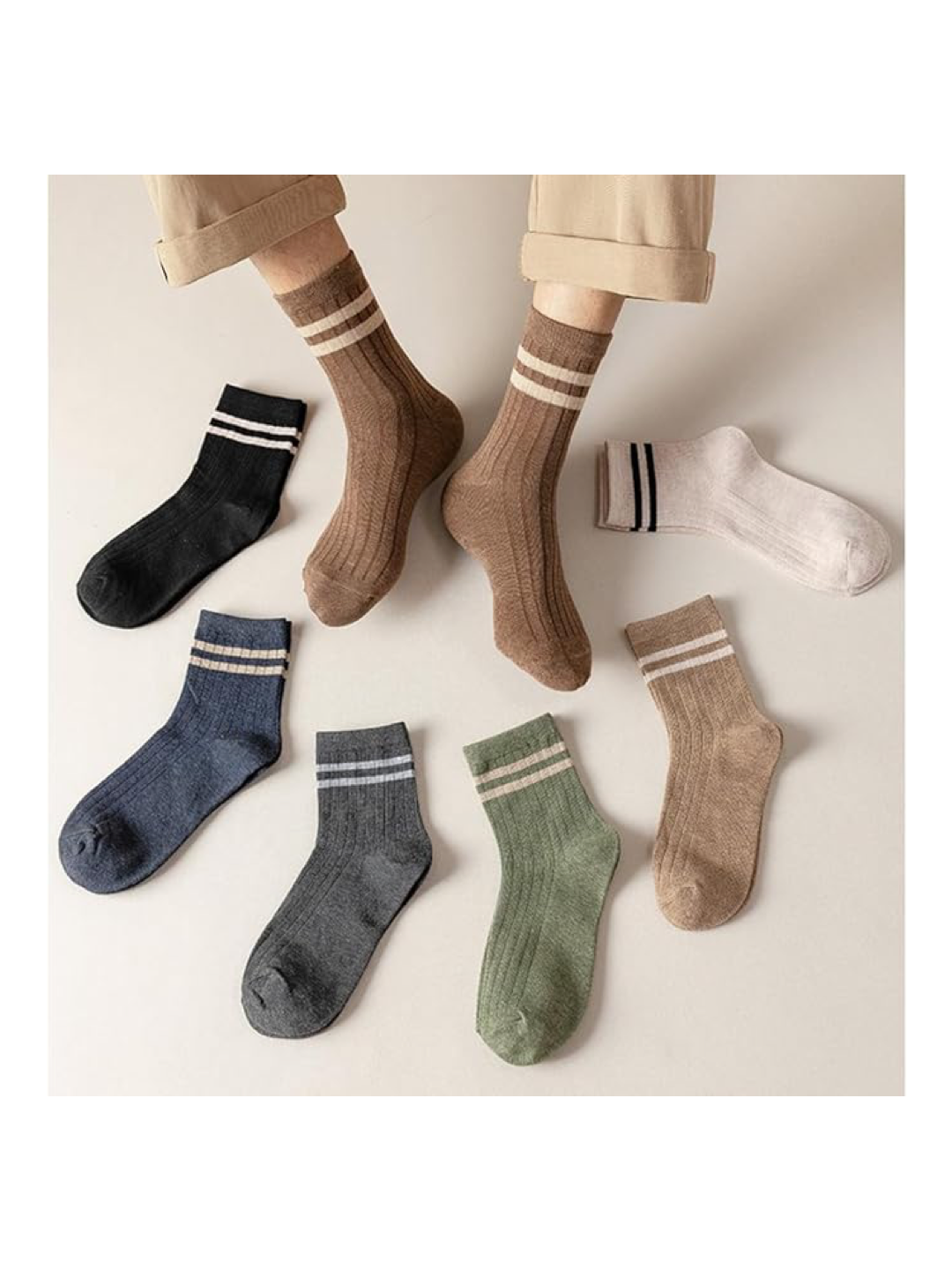 Mens Athletic Cotton Socks Five Pack Ankle Sock