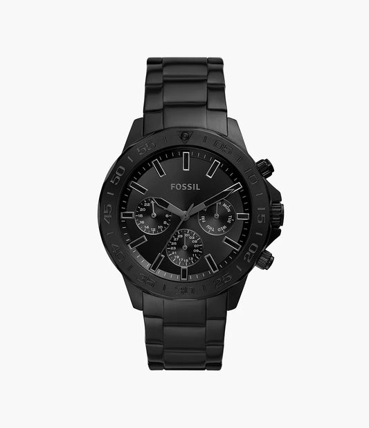 Bannon Multifunction Black Stainless Steel Watch