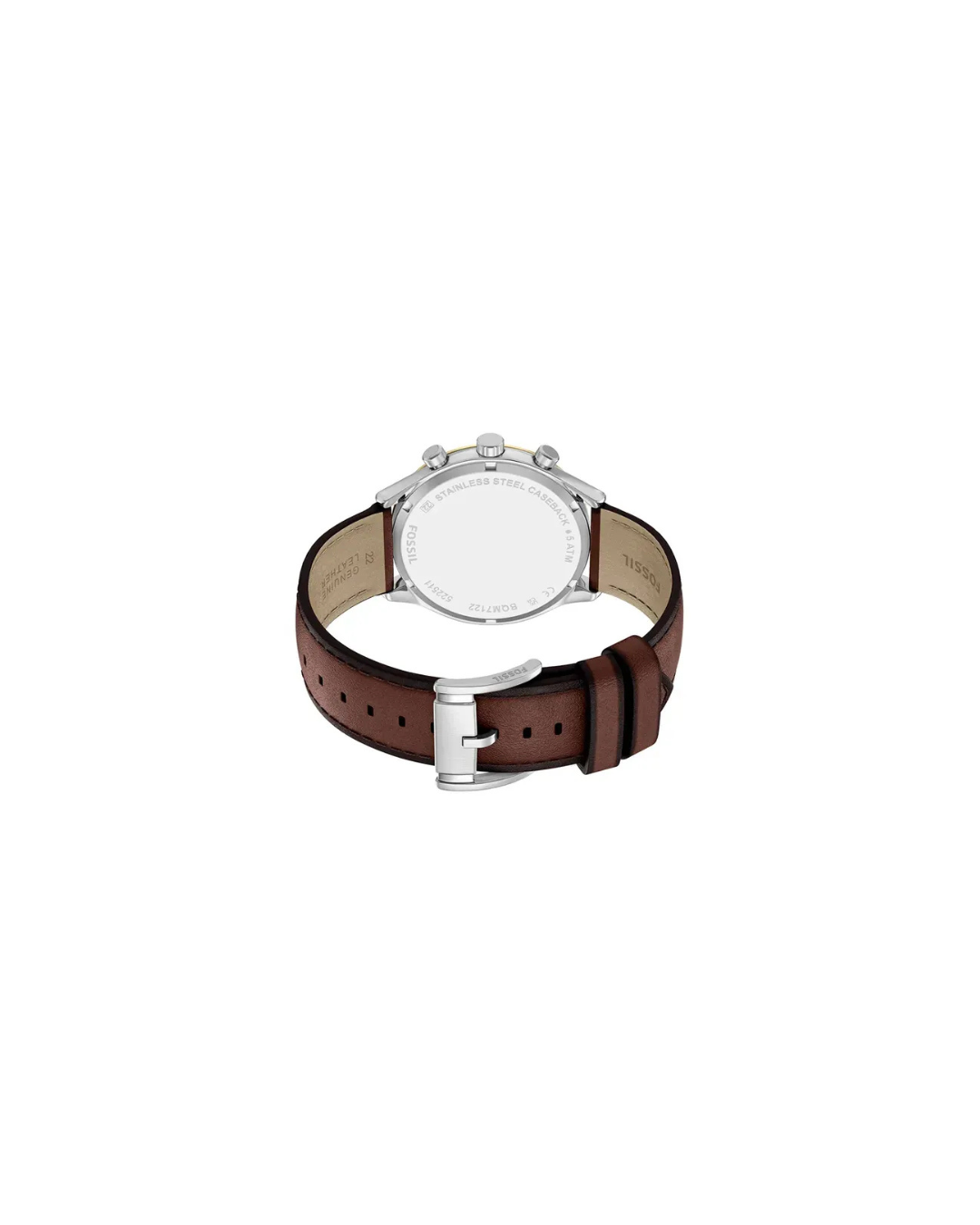 Fenmore Multifunction Brown Leather Watch with Green Dial 44mm