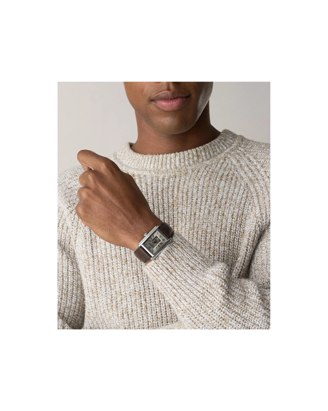 Fossil Carraway 30 mm Automatic Brown Croco Leather Watch