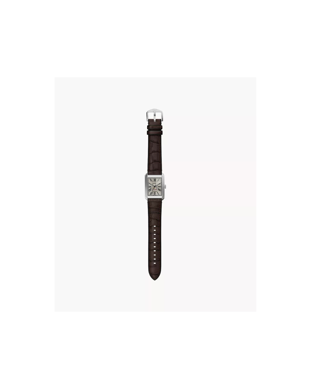 Fossil Carraway 30 mm Automatic Brown Croco Leather Watch