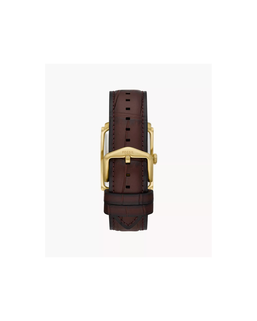 Fossil Carraway 30mm Three-Hand Brown Croco Leather Watch