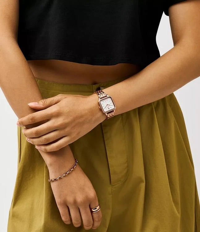 Fossil Colleen Rose Gold Ladies Watch - Crystal Bezel 30mm (Ladies)