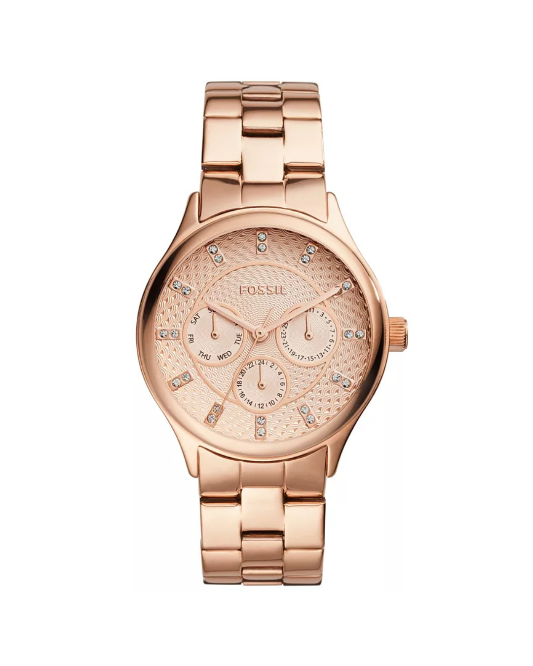 Ladies Modern Sophisticate Multifunction, rose gold tone stainless steel watch 36mm (Ladies)