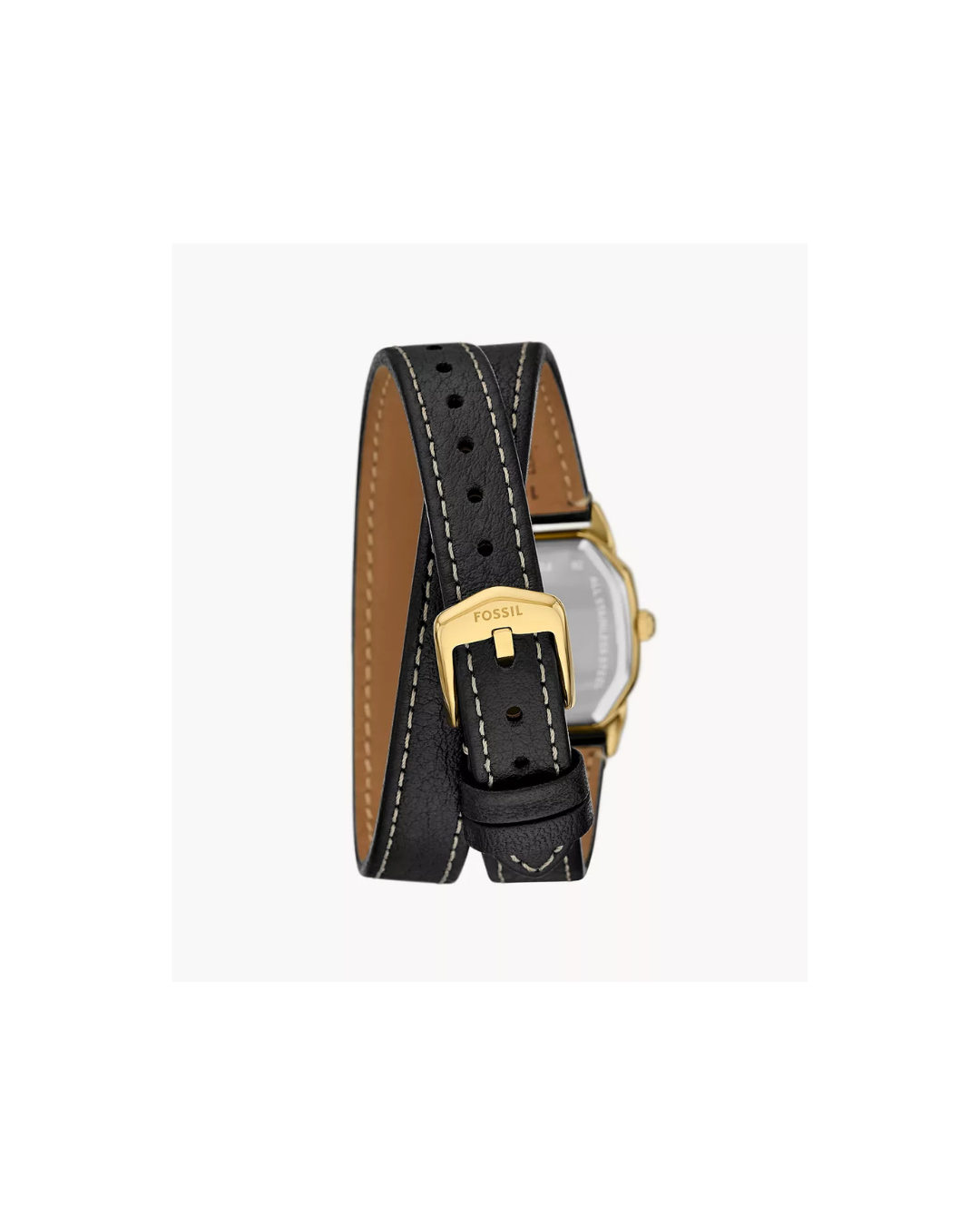 Harlow 27 mm Three-Hand Black Leather Watch (Ladies)