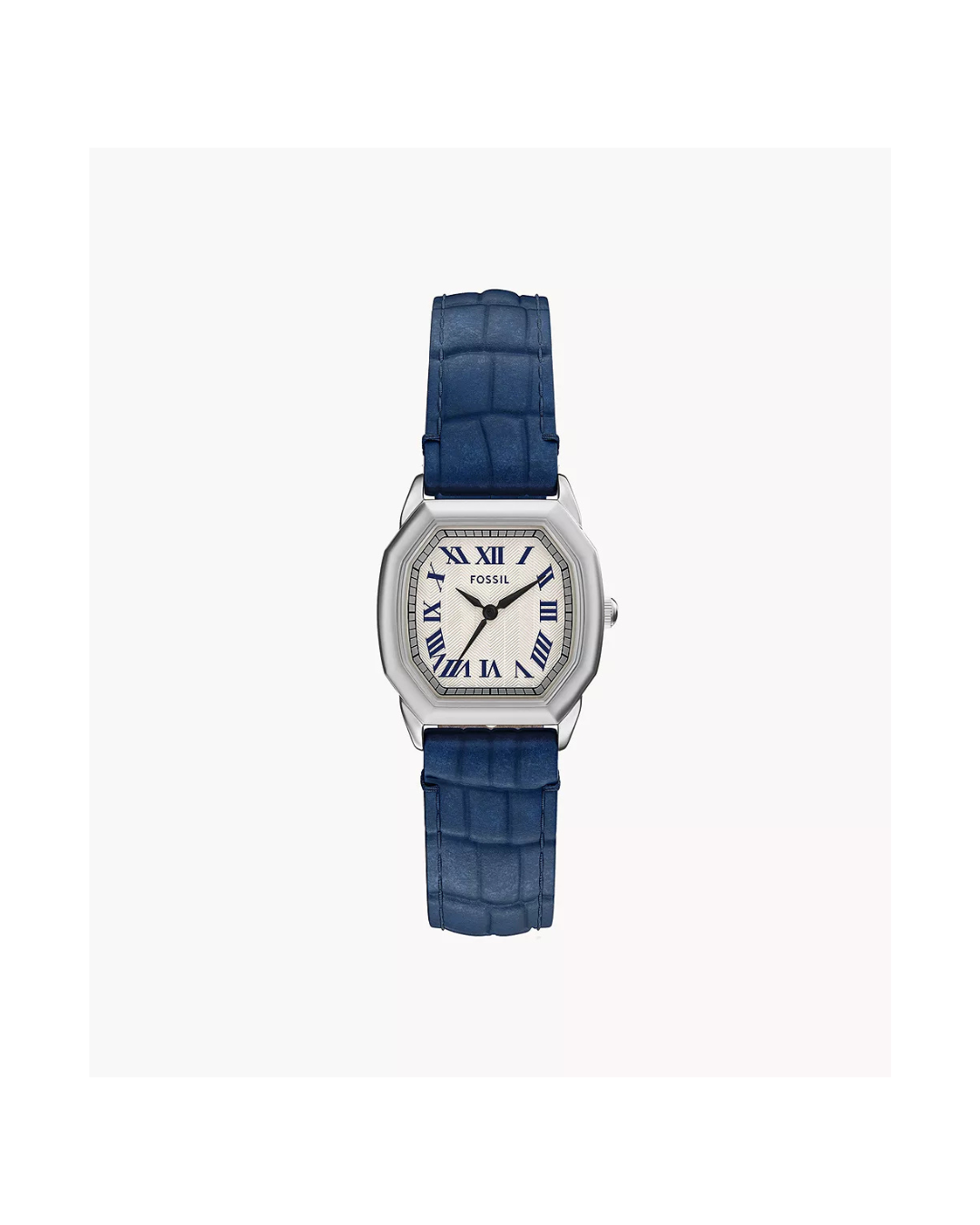 Harlow 27 mm Three-Hand Navy Croco Leather Watch (Ladies)