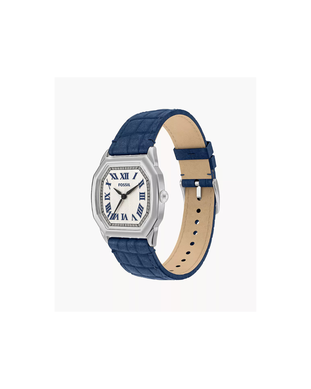 Harlow 27 mm Three-Hand Navy Croco Leather Watch (Ladies)