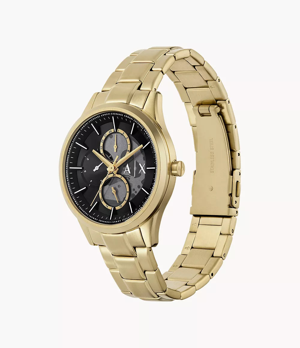 Armani Exchange Multifunction Gold-Tone Stainless Steel Watch