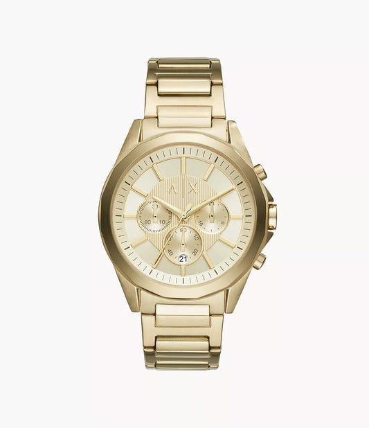 Armani Exchange Chronograph Gold-Tone Stainless Steel Watch