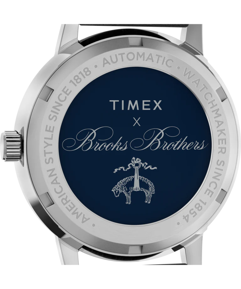 Timex x Brooks Brothers Marlin® Automatic 38mm Leather Strap and Fabric Strap Set
38 mm