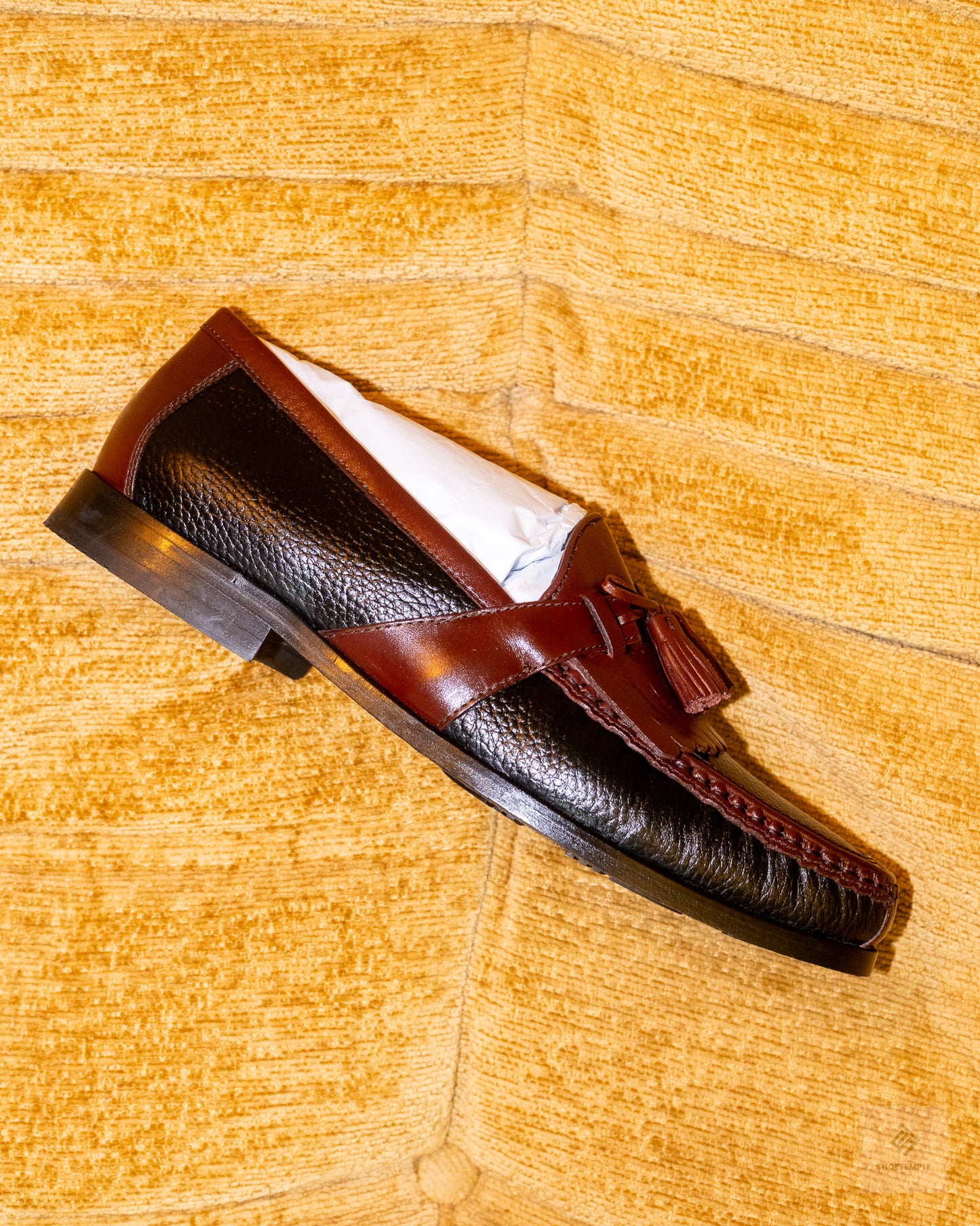 Johnston & Murphy Two Toned Kilted Tassel Loafers