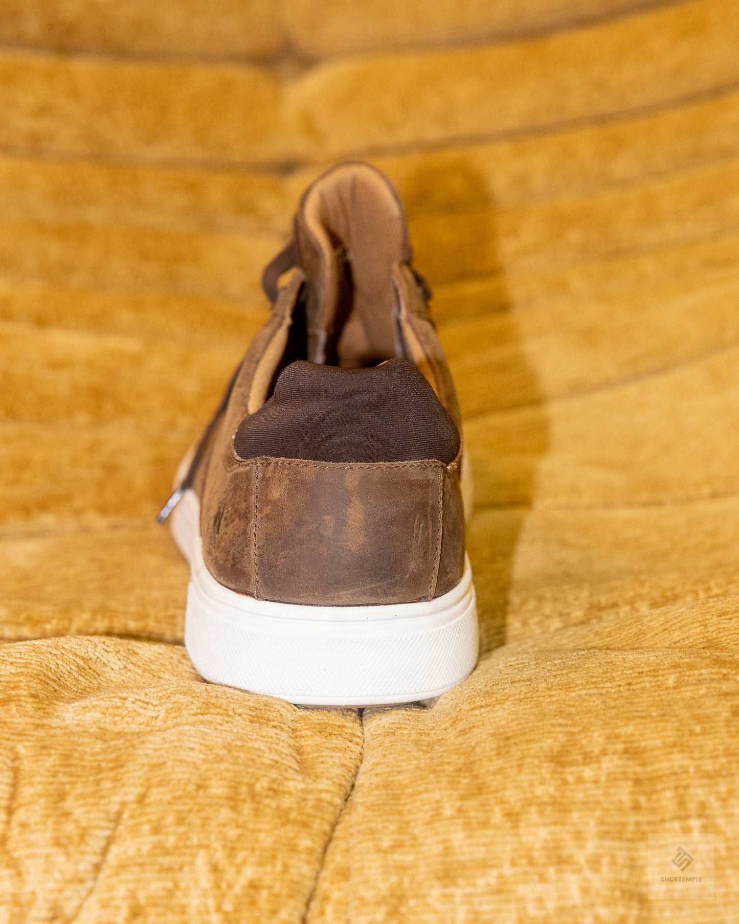 Hush Puppies men's casual leather sneakers In Tan Brown