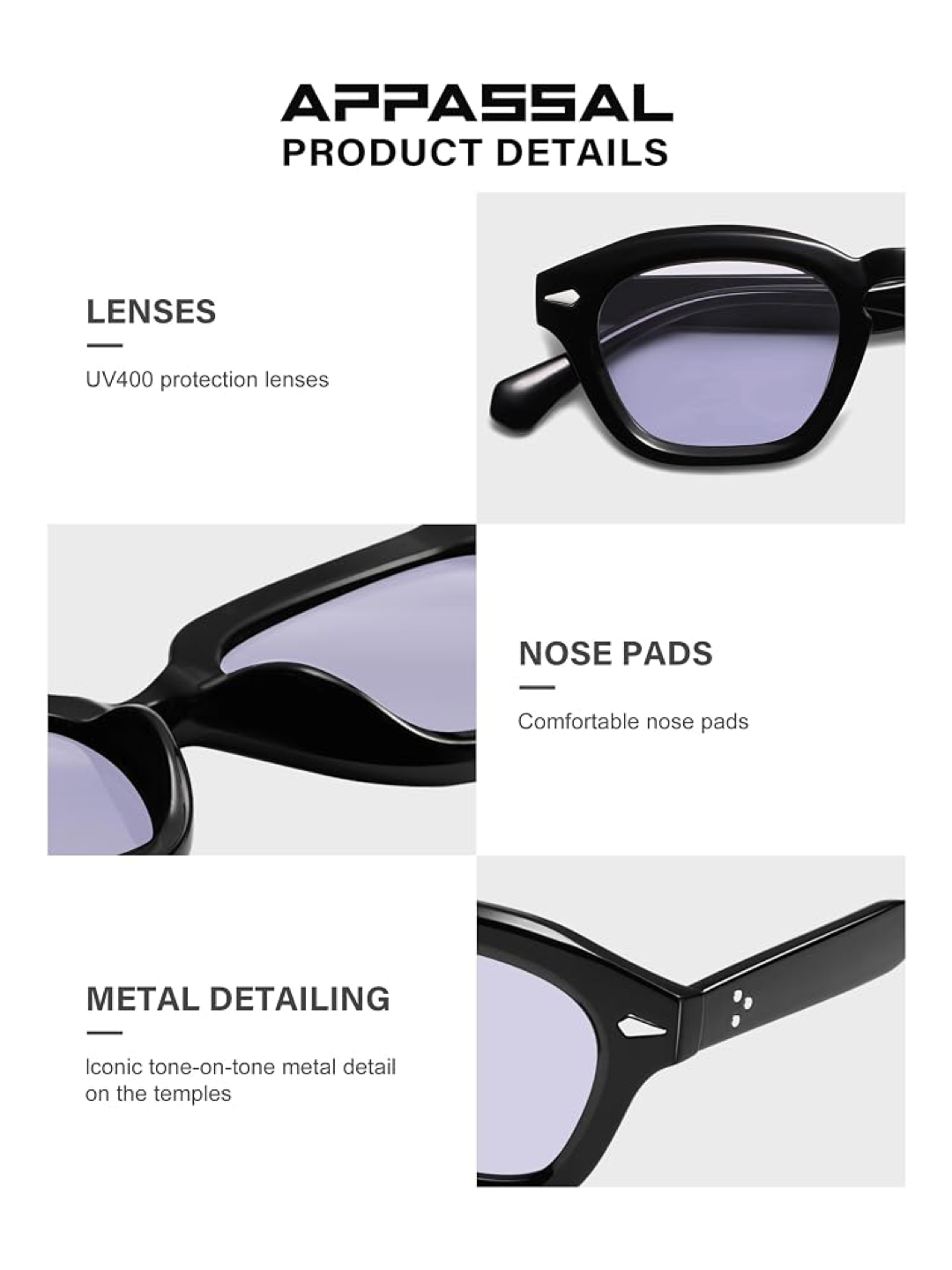 2 in 1 Retro Square Sunglasses for Men & Women | UV400 Protection