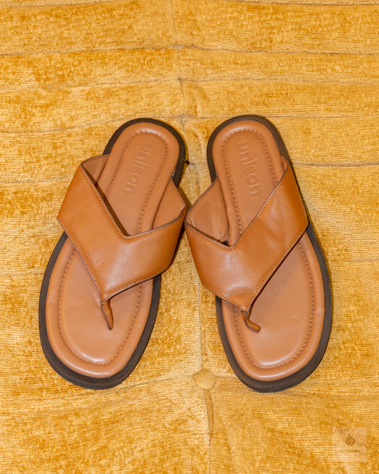 Unison Trent Leather Thong is a luxe leather sandal