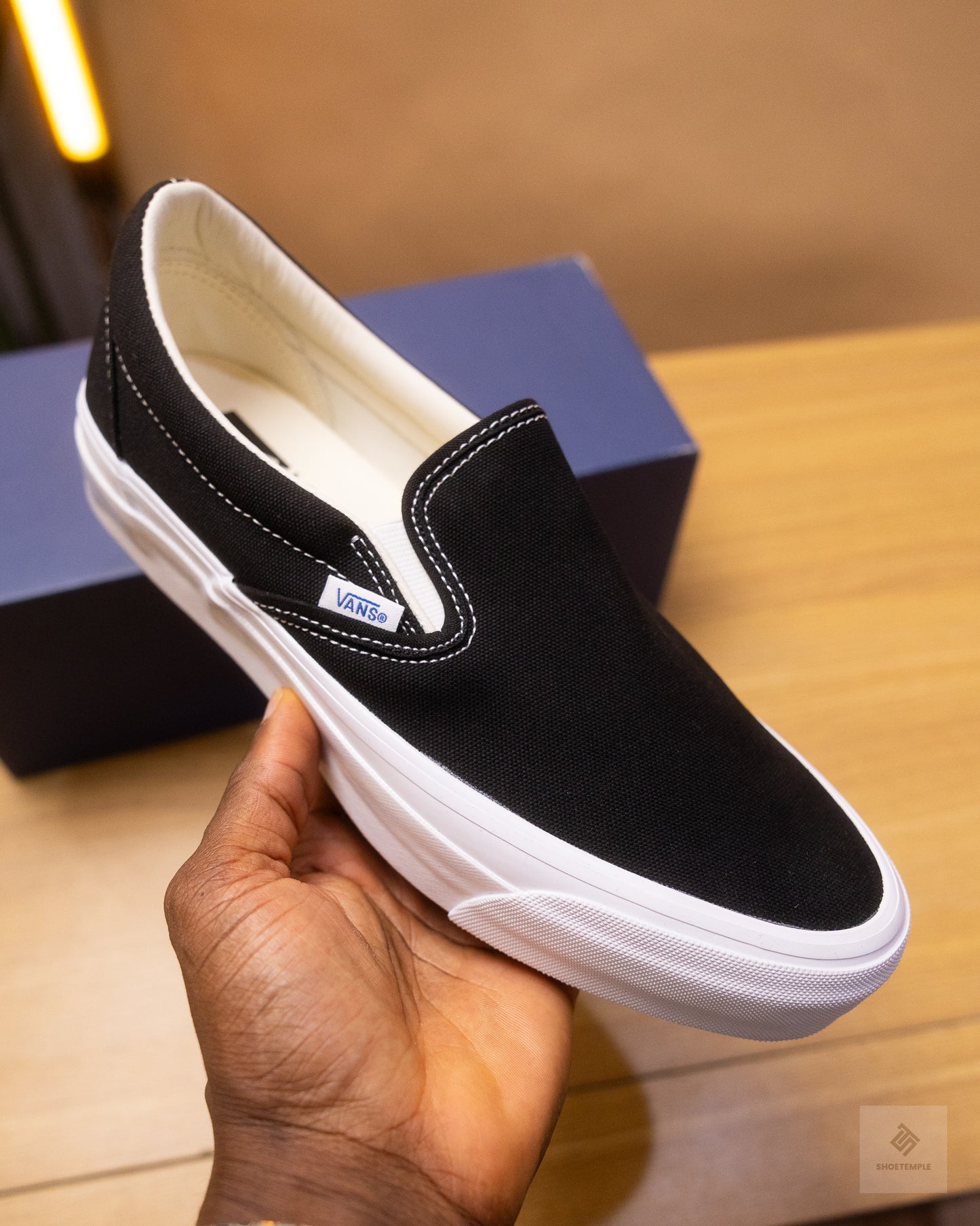 Vans Premium Slip-On Reissue 98 LX in black and white