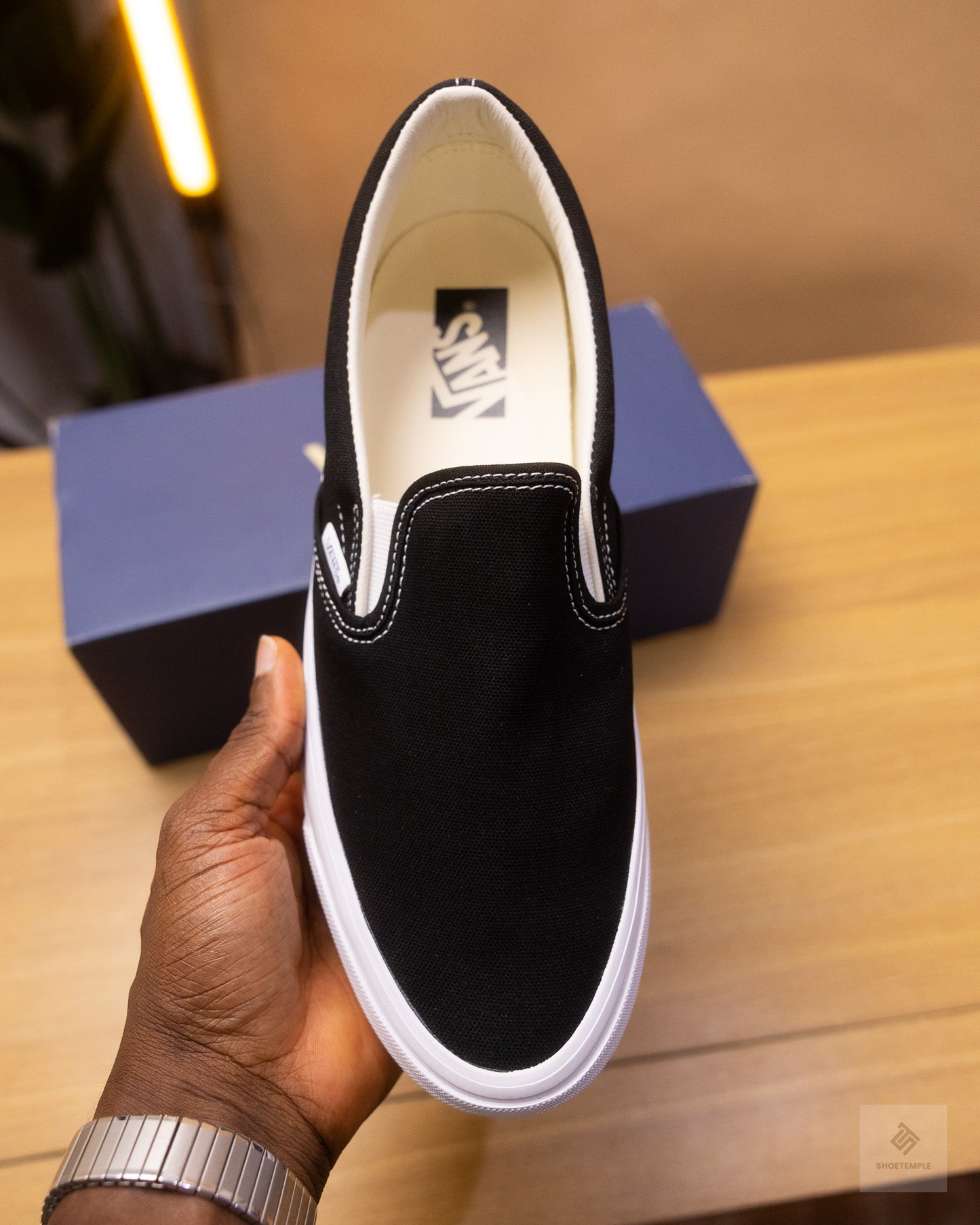 Vans Premium Slip-On Reissue 98 LX in black and white