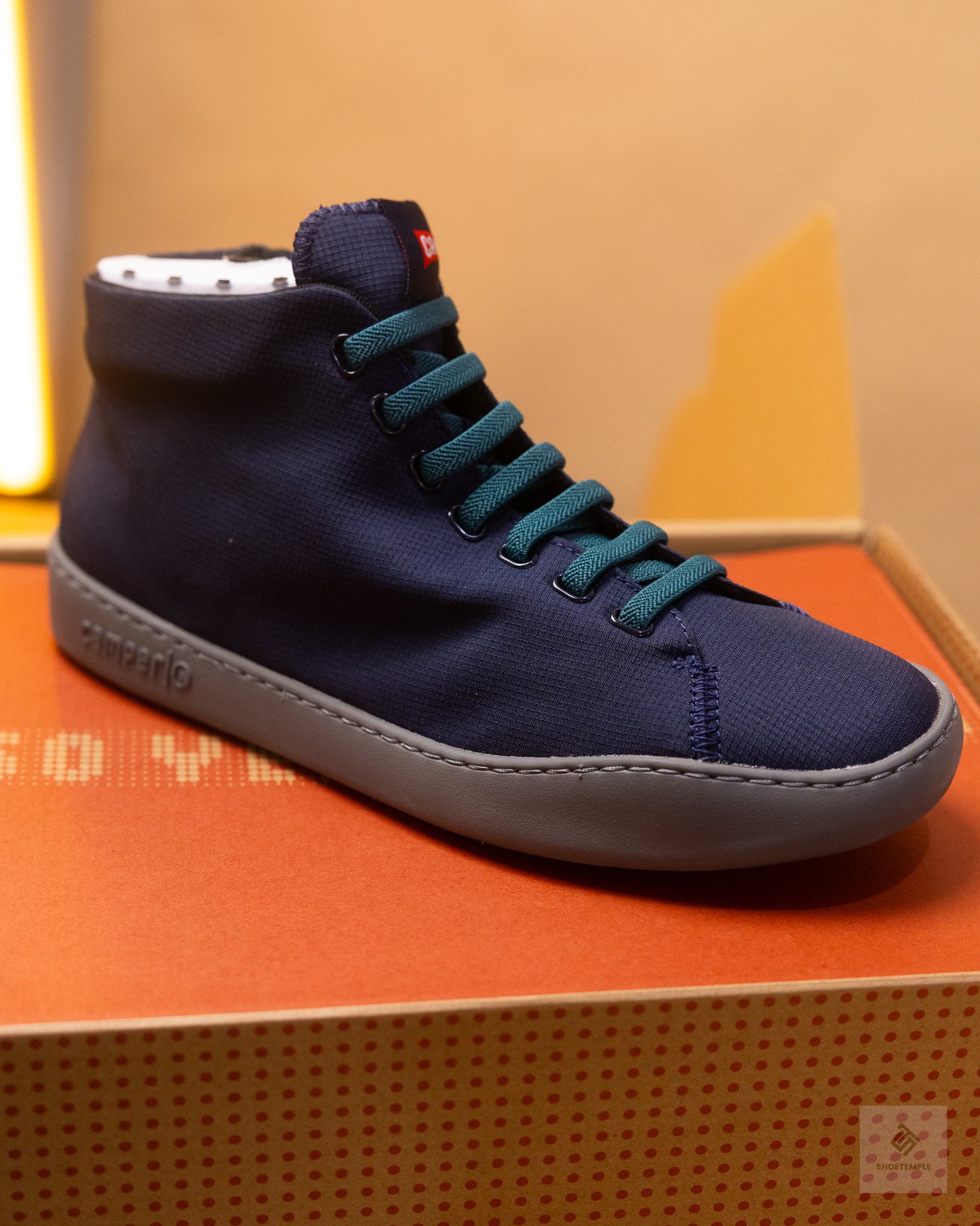 Camper Peu Touring textile sneaker boots for men, featuring elastic laces and EVA outsoles