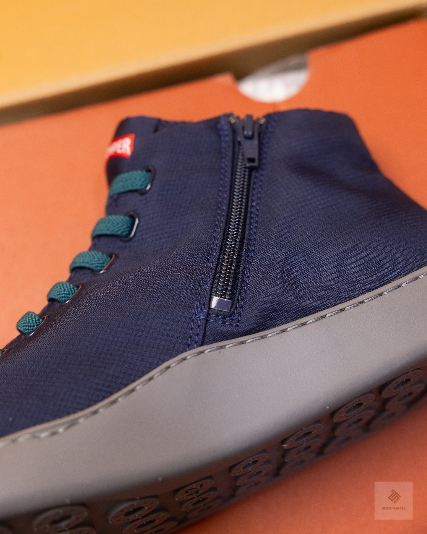 Camper Peu Touring textile sneaker boots for men, featuring elastic laces and EVA outsoles