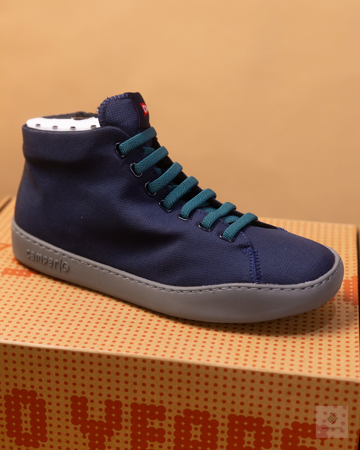 Camper Peu Touring textile sneaker boots for men, featuring elastic laces and EVA outsoles