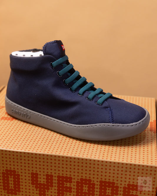 Camper Peu Touring textile sneaker boots for men, featuring elastic laces and EVA outsoles