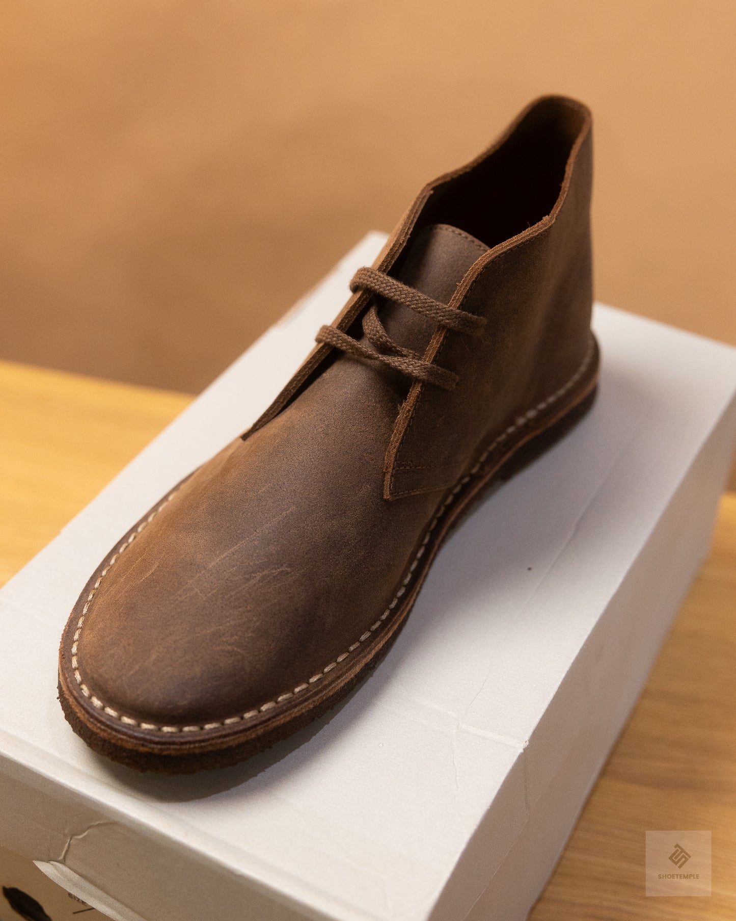 J.Crew MacAlister chukka boots in brown leather.