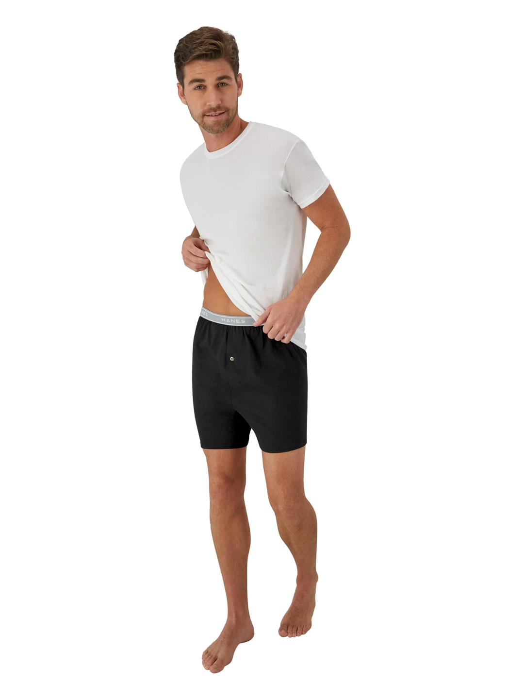 5 in a Pack Hanes Men's Boxer Briefs – Cool & Breathable Cotton, Comfortflex Waistband