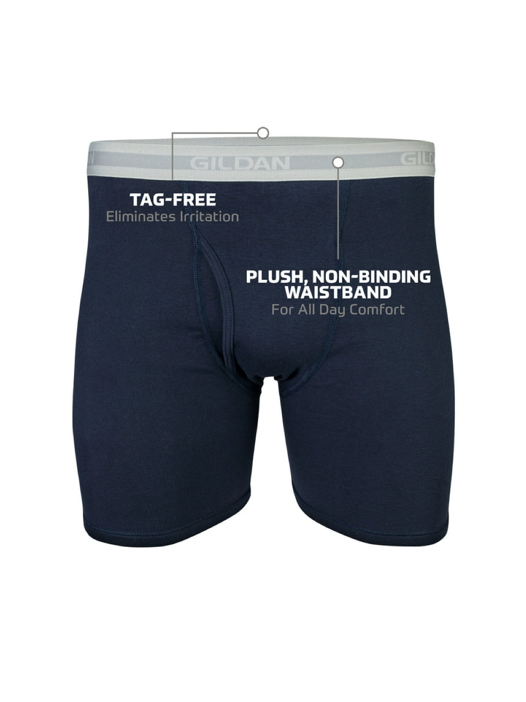 5 in a Pack Gildan Men's Regular Leg Boxer Briefs