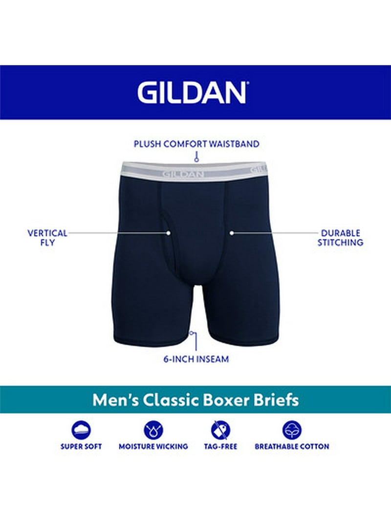 5 in a pack Gildan Men’s Regular Leg Boxer Briefs