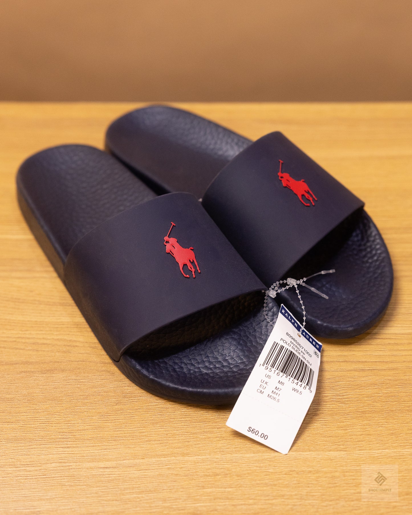 Polo Ralph Lauren Navy Polo Pony Slides Blue