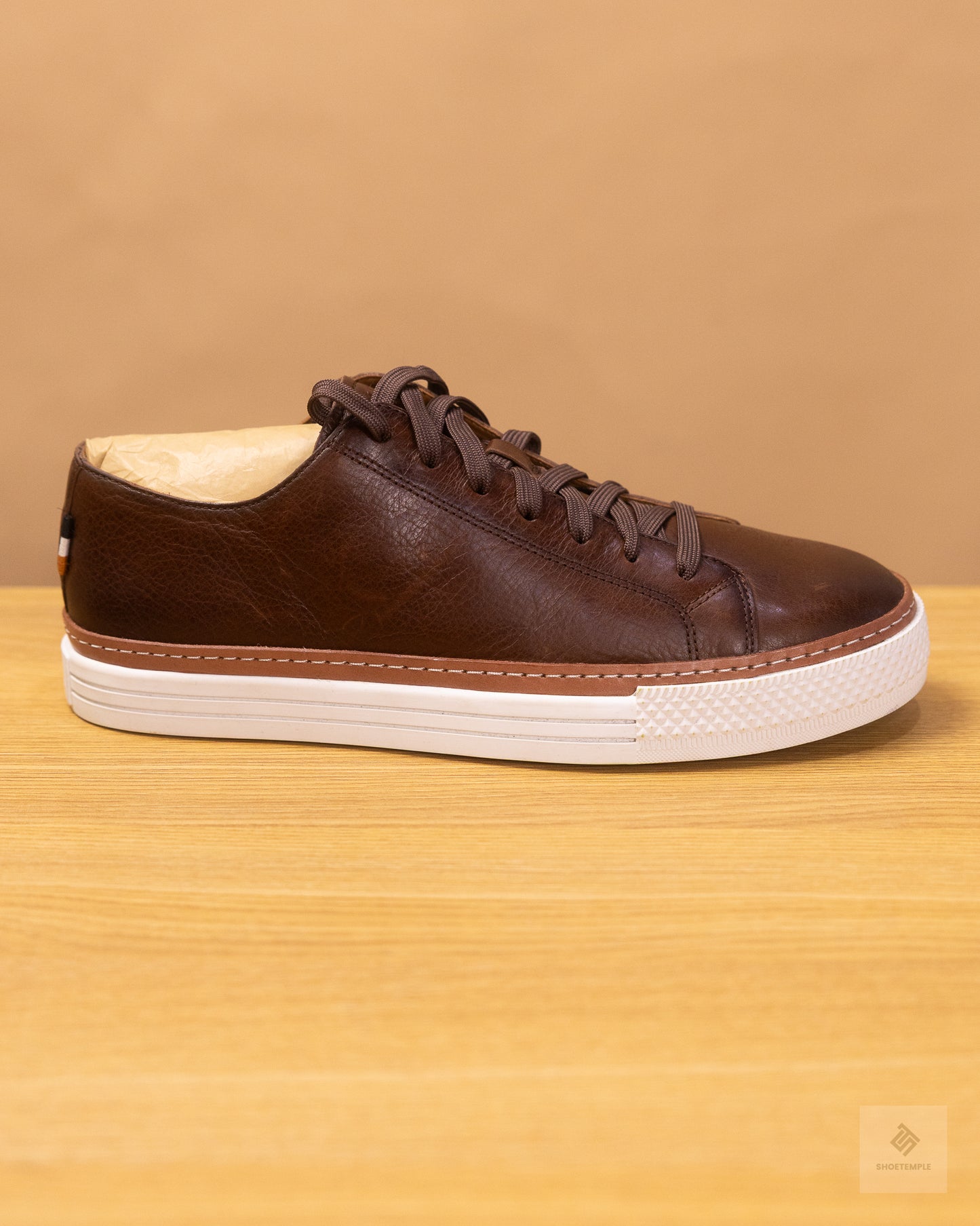 Allen Edmonds Paxton Casual Lace-Up Sneaker in dark brown leather.